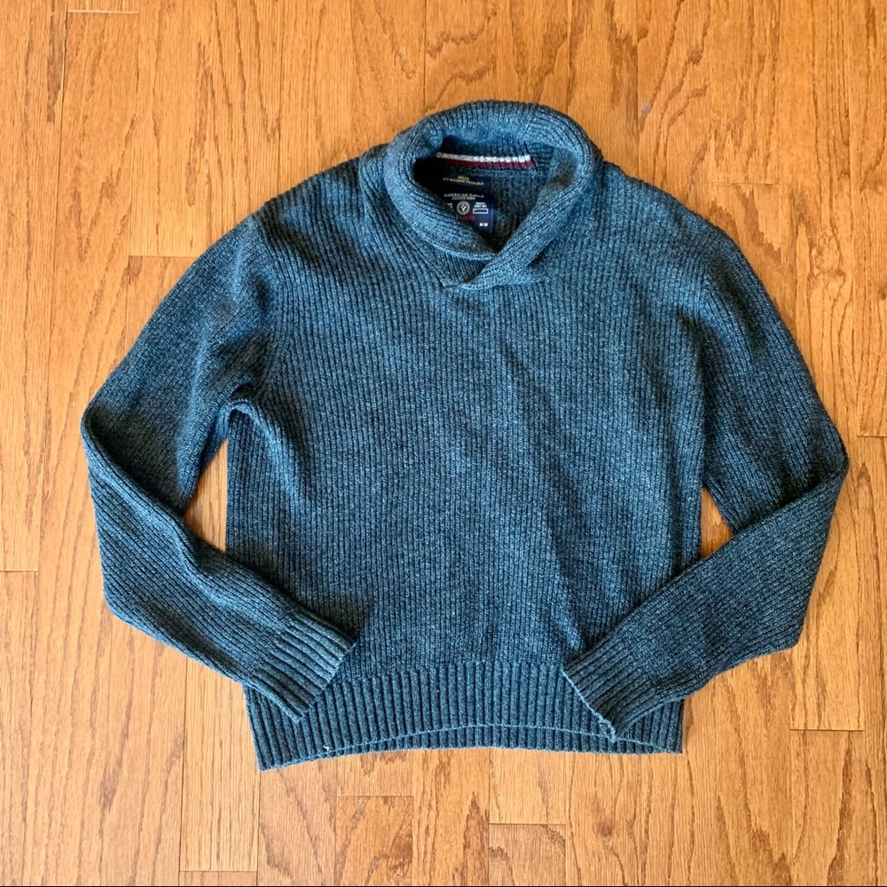 American Eagle Outfitters Teal Cowl Neck Sweater